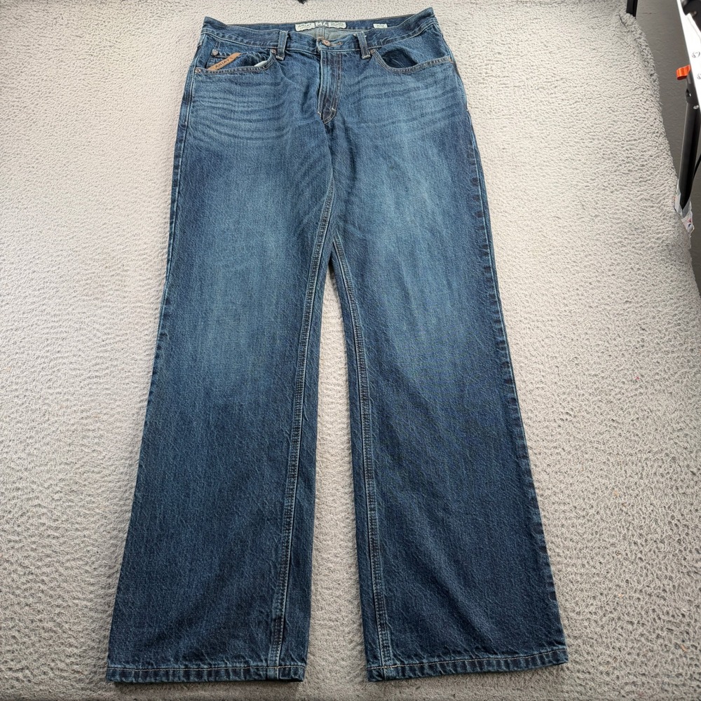Ariat Jeans Legacy M4 Relaxed Boot Cut Mens 34x34 Blue Denim Western Workwear